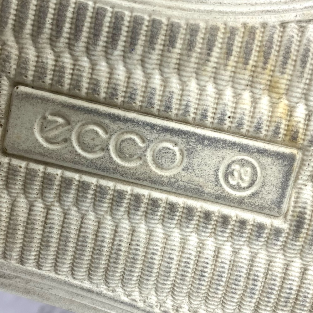 Ecco Soft Leather Low Top Comfort Sneaker Black Charcoal Gray 8-8.5 Casual - Picture 9 of 12